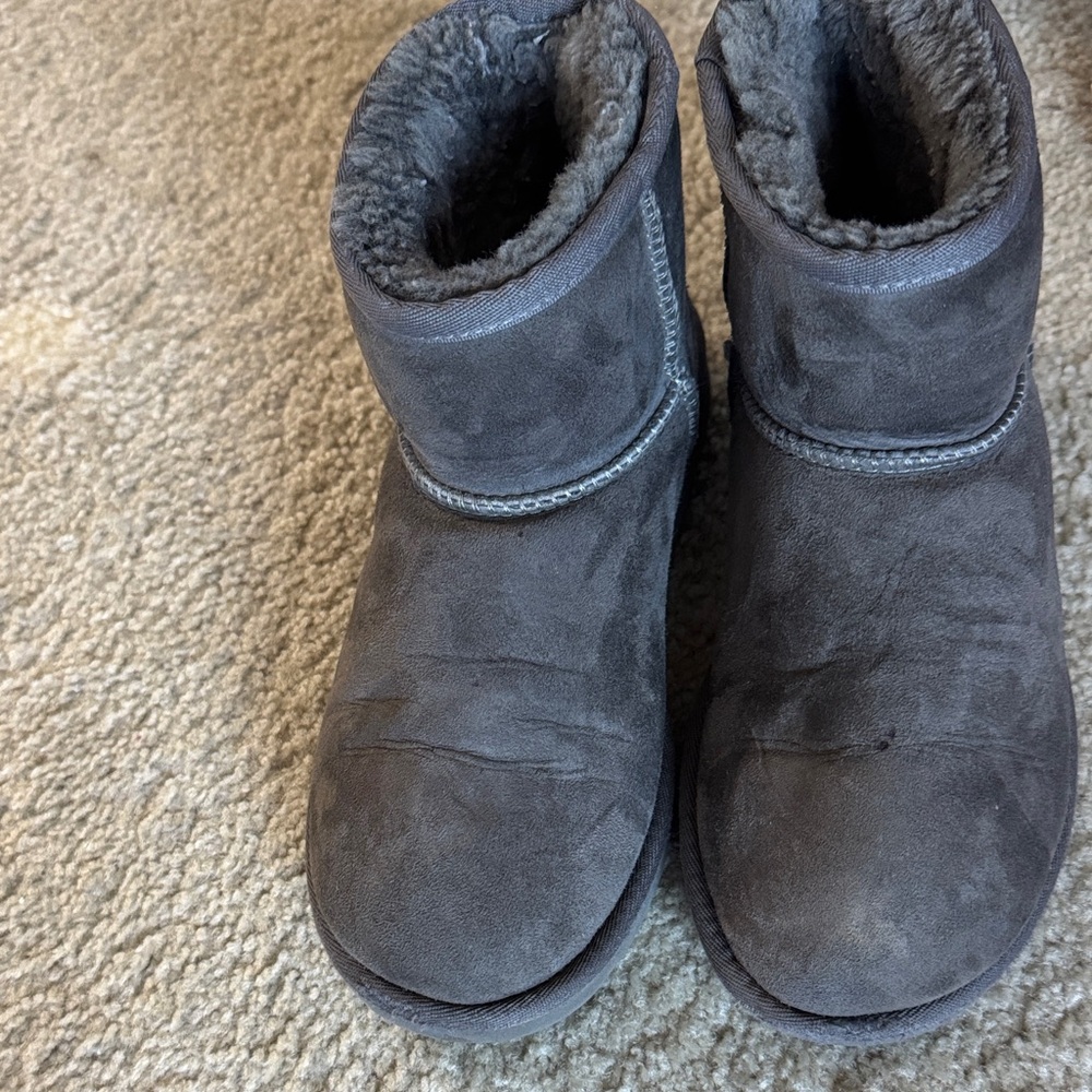 Cozy Gray Mini Ugg Boots
